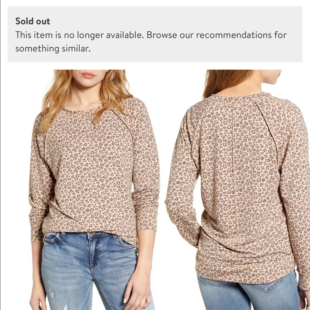 Caslon cozy print top